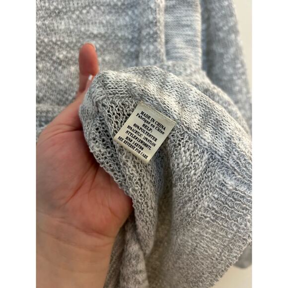 Loveriche Double Split Hem Gray Heather Tunic Sweater Size Small - Picture 6 of 7